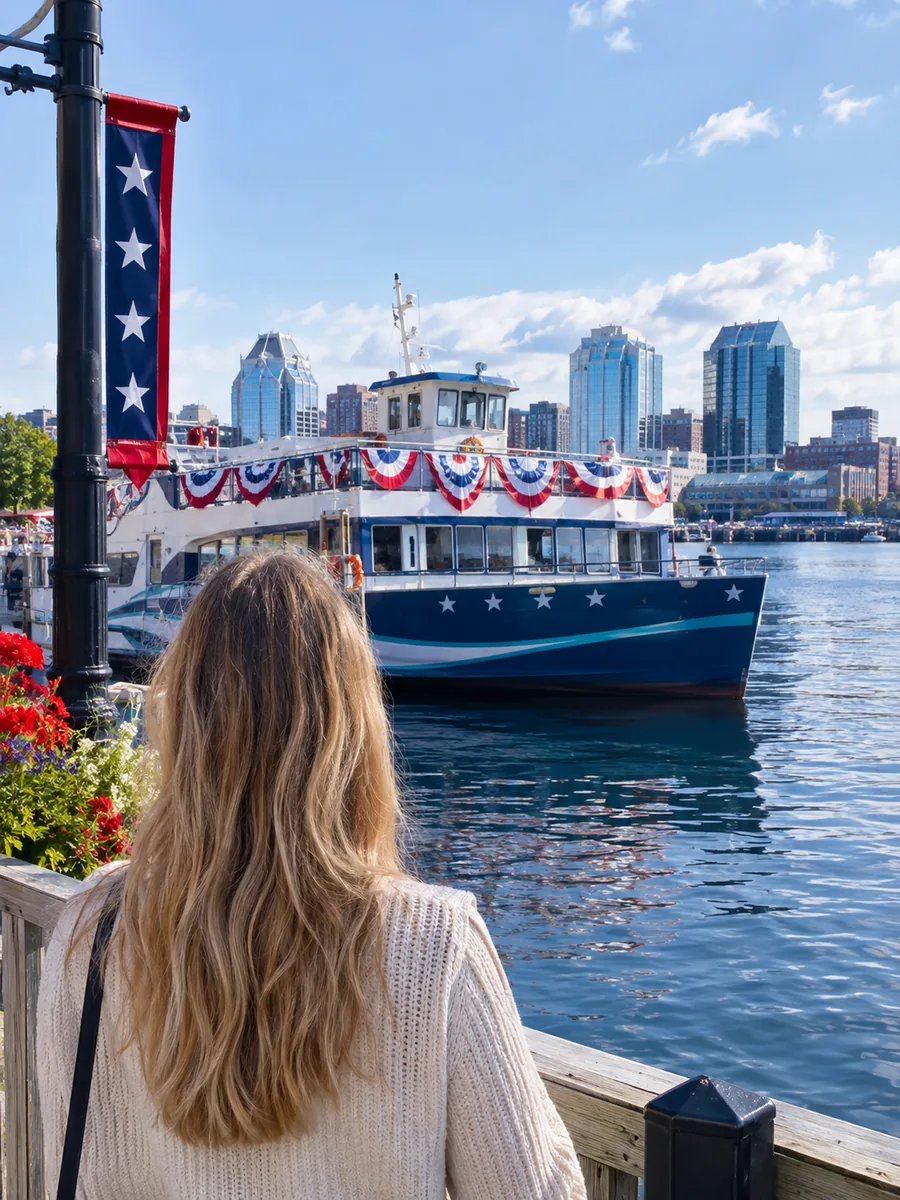 Vue des excursions Harbour Hopper et du front de mer d’Halifax